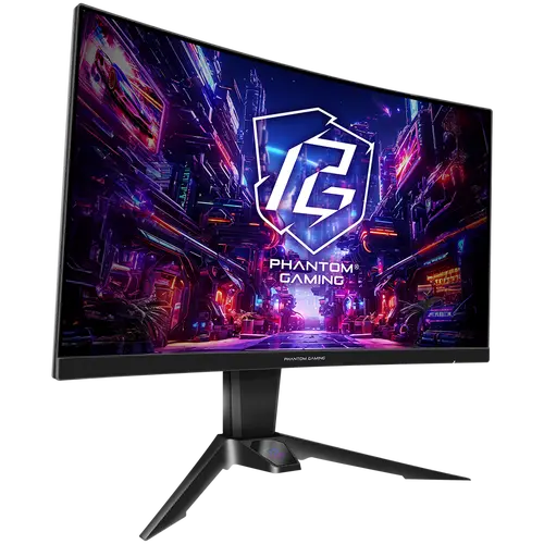 Asrock Curved Gaming Monitor, 27" QHD(2560x1440) VA, Anti-Glare, 180 Hz, 132% sRGB, 5000:1, 16:9, 300 cd/m^2, 178º/178º, 1ms (MPRT), FreeSync, Flicker-free, Tilt, Swivel, Hight adj, VESA, 2x 2W Speaker, 2x HDMI, 1x DP, 1x Audio, Wi-Fi antenna, 3Y - image 1
