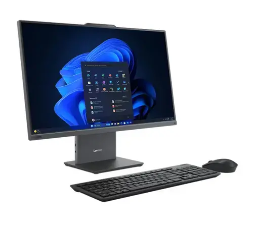 Настолен компютър - всичко в едно, Lenovo ThinkCentre neo 50a 27 G5 AIO Intel Core i7-13620H (up to 4.9GHz, 24MB), 16GB DDR5 5200MHz, 512GB SSD, 27" FHD (1920x1080) IPS AG, Intel UHD Graphics, WLAN, BT, 5MP Cam, KB, Mouse, Luna Grey, Monitor Stand, DOS, 3Y Onsite - image 3