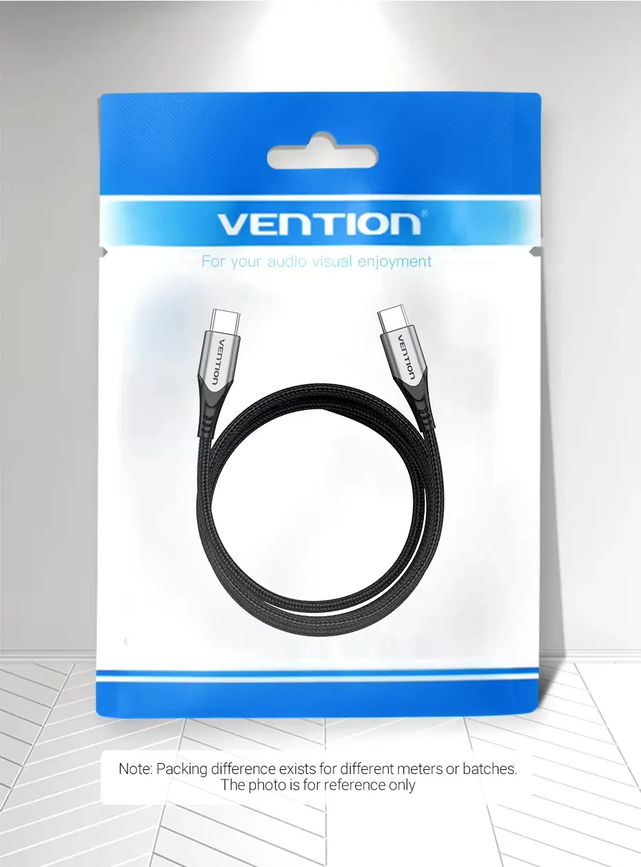 Vention Кабел USB 2.0 Type-C to Type-C - 2.0M Black 5A Fast Charge - TAEHH - image 11