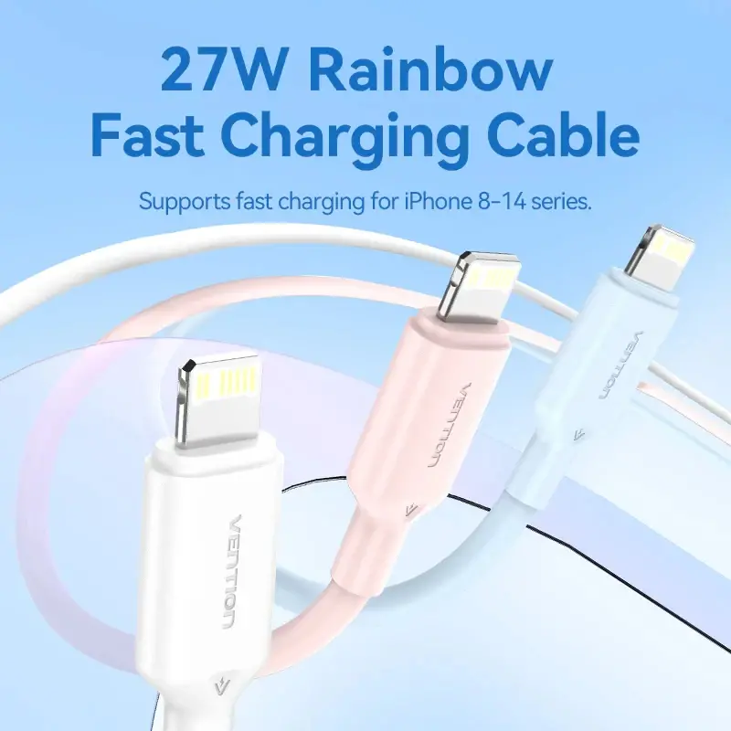 Vention кабел Cable USB 2.0 Type-C to Lighting 1m White - LAKWF - image 1