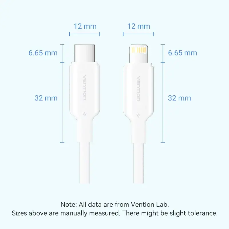 Vention кабел Cable USB 2.0 Type-C to Lighting 1m White - LAKWF - image 10