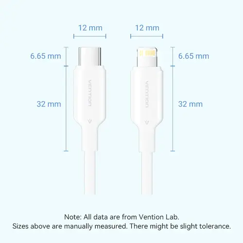 Vention кабел Cable USB 2.0 Type-C to Lighting 1m White - LAKWF - image 10