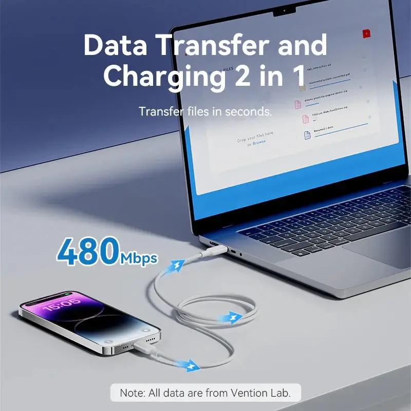 Vention кабел Cable USB 2.0 Type-C to Lighting 1m White - LAKWF - image 9