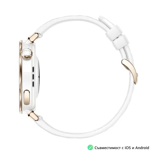 Часовник, Huawei Watch GT5 Pro Jana-B29F, 1.32" Amoled 466x466, PPI 352, BT5.2, BLE/BR/EDR, 323mAh, 40-meter free diving, HUAWEI TruSense System, ECG analysis, Battery life up to 7 days, Compatible with iOS and Android devices, White Fluoroelastomer - image 3