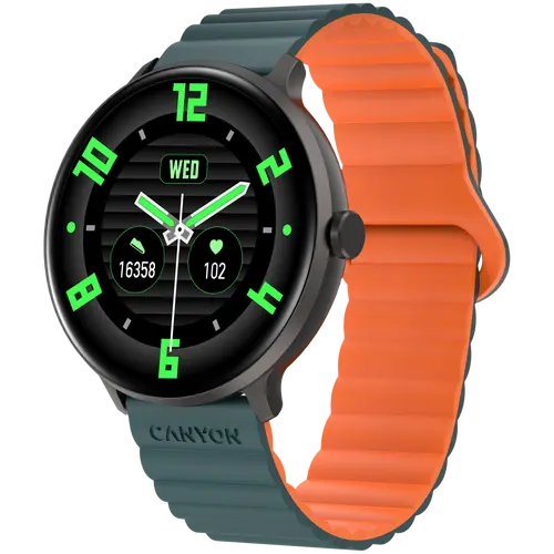 CANYON smartwatch Jacky SW-69 Verde Portocaliu - 2