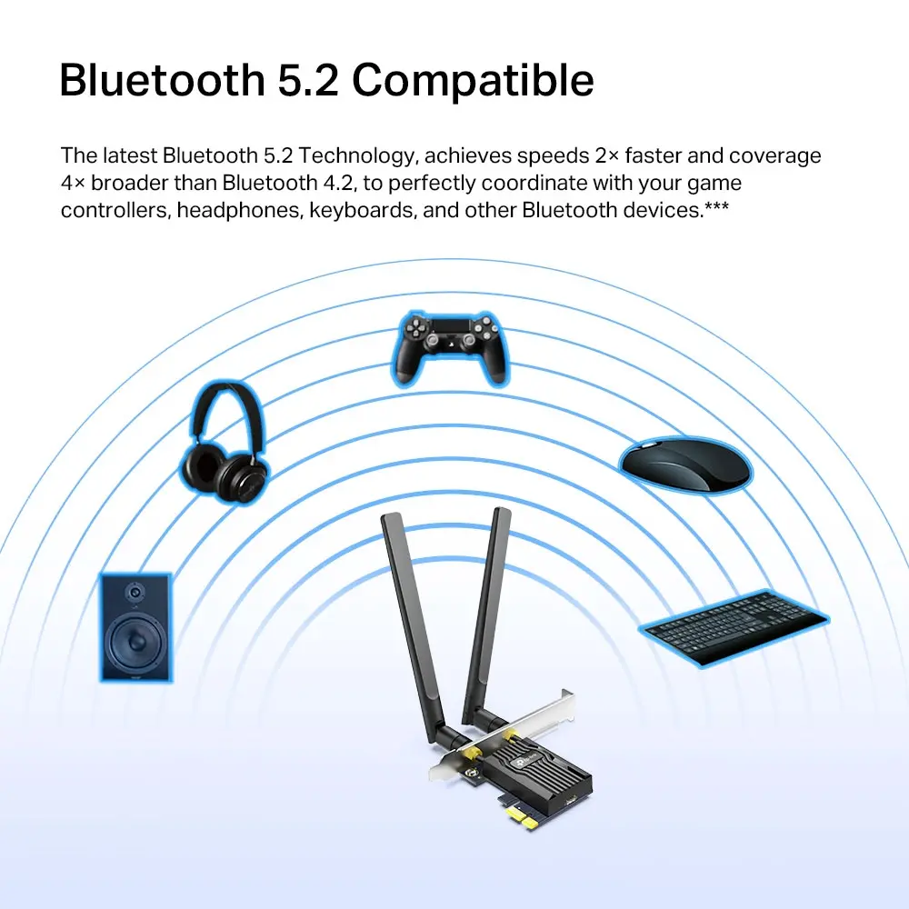 Безжичен адаптер TP-LINK Archer TX55E, AX3000, Wi-Fi 6, Bluetooth, PCI Express - image 3