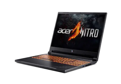 Лаптоп, Acer Nitro 5, ANV16-71-71V9, Intel Core i7-14650HX (up to 5.2GHz, 30MB), 16" FHD IPS up to 165Hz SlimBezel, 16GB DDR5(1 slot free), 1024GB PCIe NVMe SSD, GeForce RTX 4050 6GB GDDR6, Wi-Fi 6 AX201+BT5.1, Killer E2650, HD Cam, KB Backlight, No OS, Black - image 2