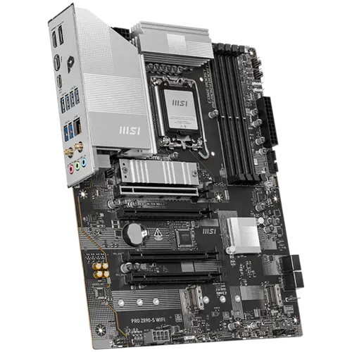 MSI PRO Z890-S WIFI, LGA 1851, Dual Channel DDR5 up to 8600(OC)MHz, 4x PCIe x16 slots, 3x M.2 slot, 4xUSB 2.0, 6xUSB 5Gbps A, 1xUSB 20Gbps C,1x HDMI, 1x Type-C DP,1x DP, 2.5GbpsLAN, 7.1 Audio, 3y warranty - image 1