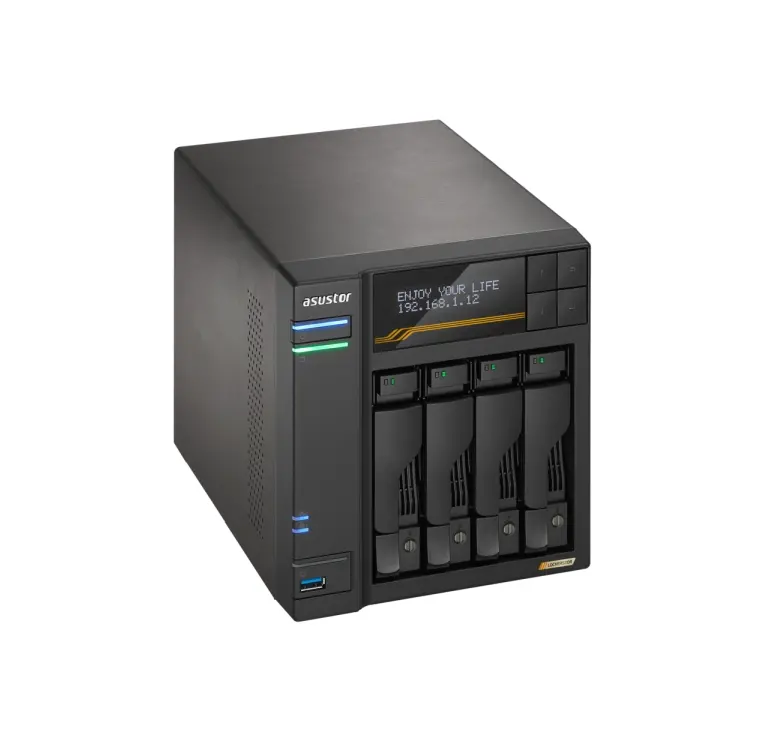 Storage de rețea, Asustor Lockerstor 4 Gen3 AS6804T 4 Bay NAS, AMD Ryzen Embedded Quad-Core 2.3GHz (burst până la 3.8GHz), 2 porturi USB 4, 2 porturi - image 3