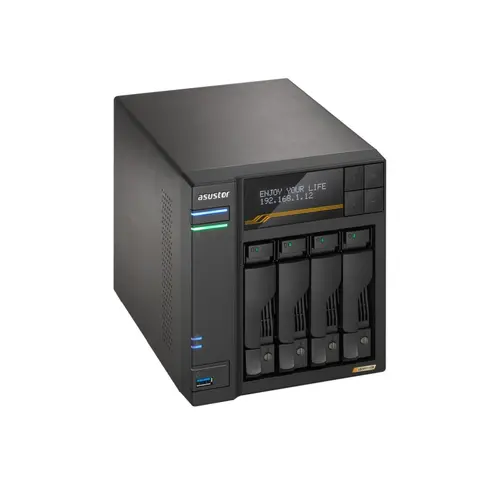 Δικτυακός αποθηκευτικός χώρος, Asustor Lockerstor 4 Gen3 AS6804T 4 Bay NAS, AMD Ryzen Embedded Quad-Core 2.3GHz (έως 3.8GHz), 2 θύρες USB 4, 2 θύρες - 4