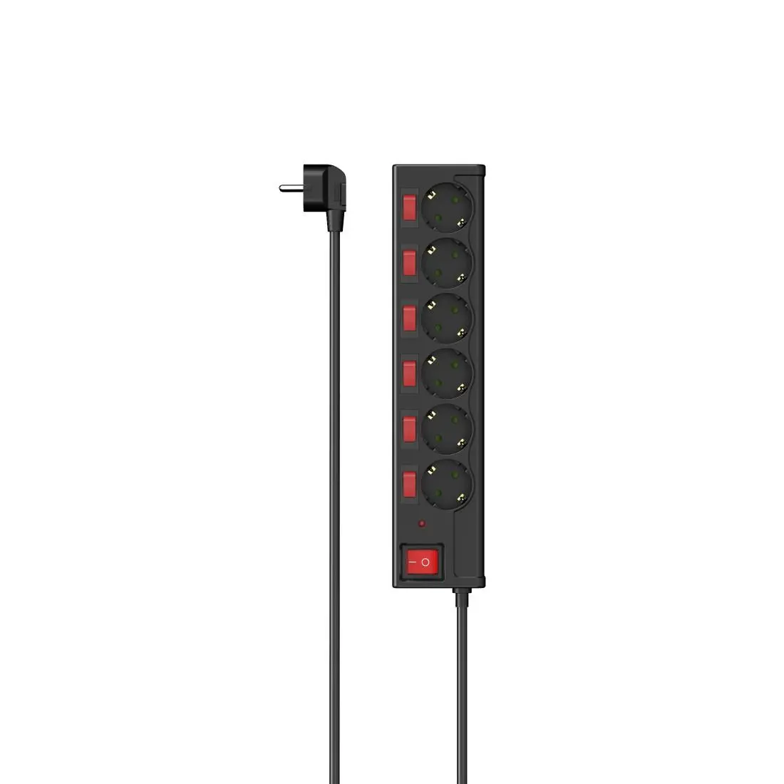 HAMA Prelungitor cu 6 prize, 1.4 m - comutare individuală, 223158