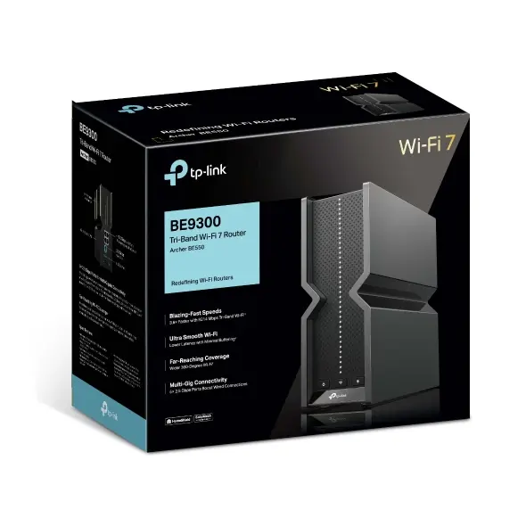 Безжичен рутер TP-Link Archer BE550, BE9300, WiFi 7, 5x 2.5GbE,1x USB3.0,6x ант. - image 4