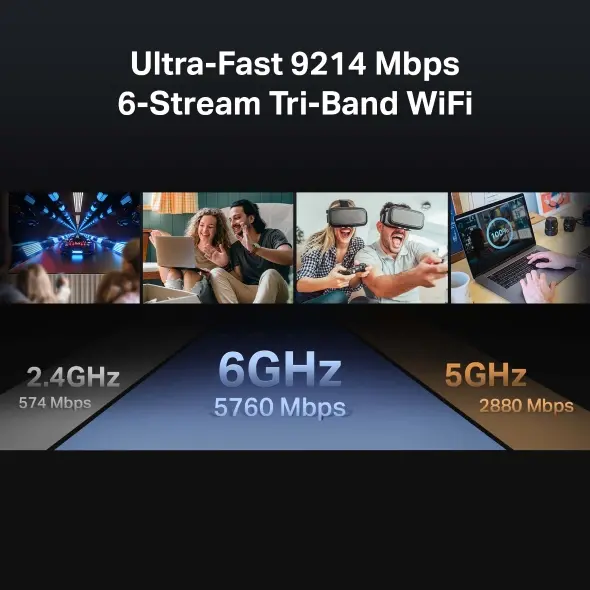 Безжичен рутер TP-Link Archer BE550, BE9300, WiFi 7, 5x 2.5GbE,1x USB3.0,6x ант. - image 5