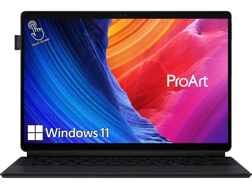 Лаптоп, Asus ProArt PZ13 HT5306QA-LX002W,Qualcomm Snapdragon X Plus X1P 42 100 NPU up to 45TOPS),13.3 " WQXGA+(WQ+) 2880X1800 16:10 ,DDR5 16 GB (8*2), 1TB PCIEG4,Qualcomm Adrenoi GPU WiFi 6e, Windows 11 ,Nano Black