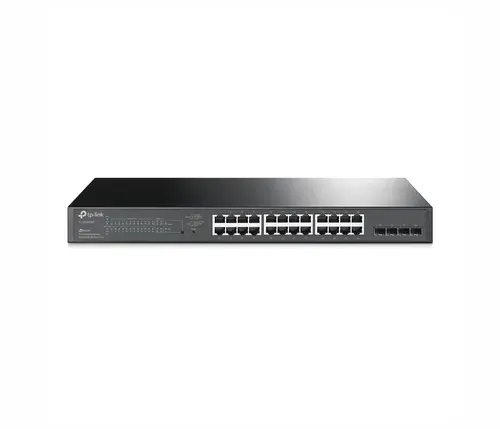 TP-Link SG2428P Omada 28-Port Gigabit Smart Switch with 24-Port PoE+, 24× Gigabit 802.3af/at PoE+ ports and 4× Gigabit SFP slots, 250 W total PoE budget, Omada app, Static Routing, VLAN, ACL, QoS, IGMP Snooping, Zero-Touch Provisioning