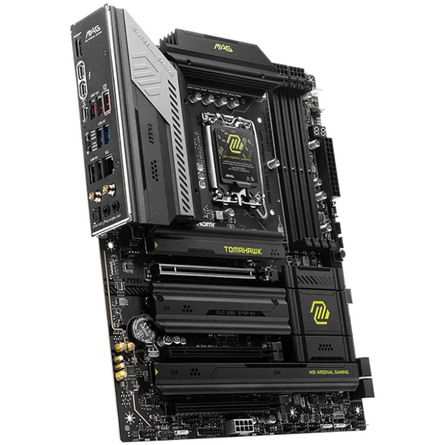 MSI MAG Z890 TOMAHAWK WIFI, LGA 1851, Dual Channel DDR5 up to 9200(OC)MHz, 3x PCIe x16 slots, 4x M.2 slot, 4xUSB 2.0, 4xUSB 5Gbps A, 3xUSB 10Gbps A, 1xUSB 10 Gbps C, 1xUSB 20Gbps C,1x HDMI, 2x Type-C DP, 5G LAN, 7.1 Audio, 3y warranty - image 1