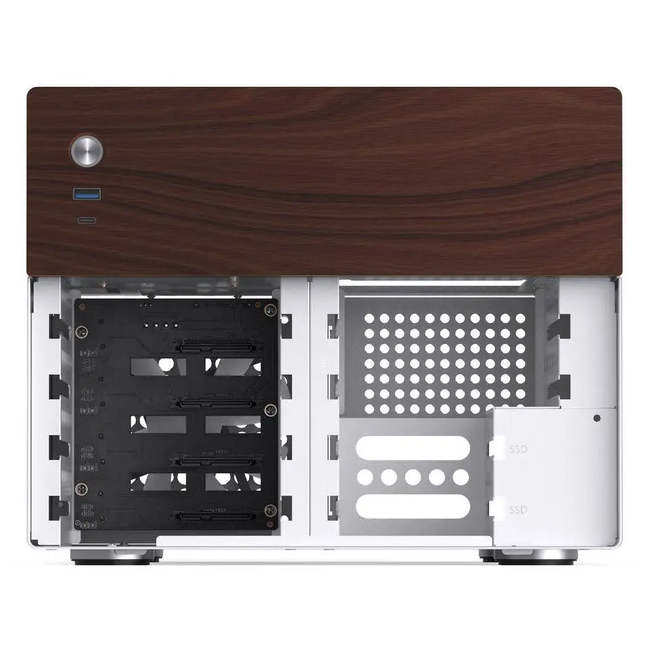 Кутия Jonsbo N4 NAS, m-ATX, Бяла - image 6