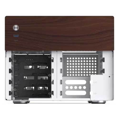 Кутия Jonsbo N4 NAS, m-ATX, Бяла - image 6