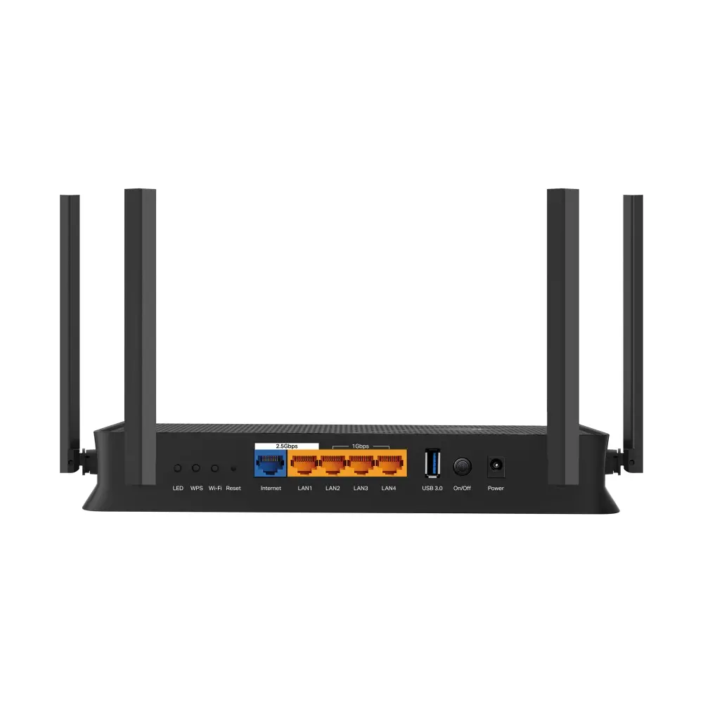 Безжичен рутер TP-Link Archer BE230,BE3600,WiFi7,2x2.5GbE,3xGbE,1xUSB3.0,4x ант. - image 2