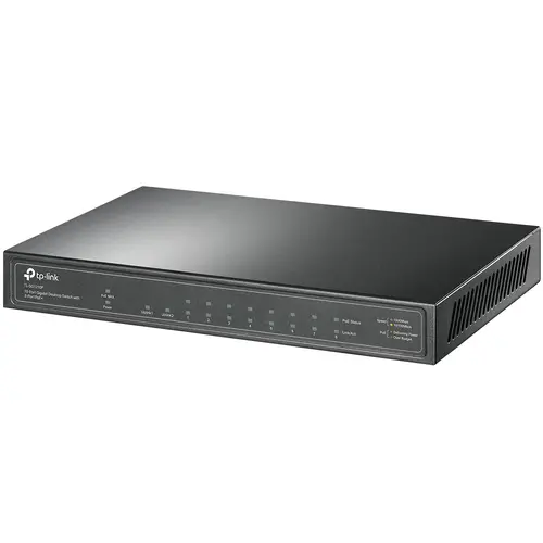 Комутатор TP-LINK TL-SG1210P, 9хGbE RJ45, 8-Port PoE+, 1xSFP слот, 63W, безшумен - image 2