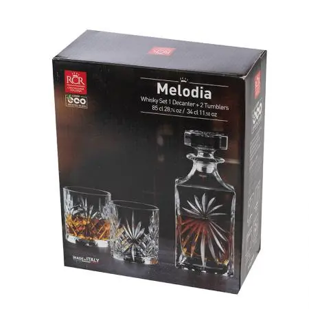 Сет бутилка + 2 чаши за уиски Melodia - image 1