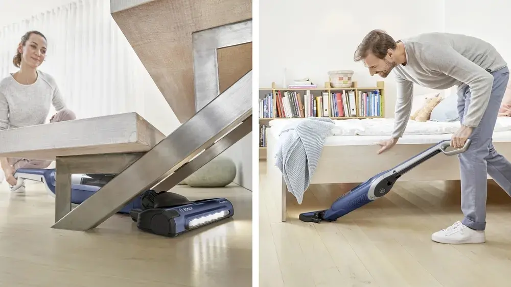 Прахосмукачка, Bosch BBH3K2800, Cordless Handstick Vacuum cleaner 2 in 1 Flexxo Gen2, Serie 4, 28V, 82 dB(A), AllFloor Power Brush with LEDs, built-in accessories, Blue - image 8