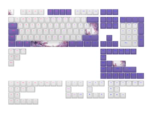 Капачки за механична клавиатура Dark Project - Violet Horizons PBT - ANSI & ISO - image 1
