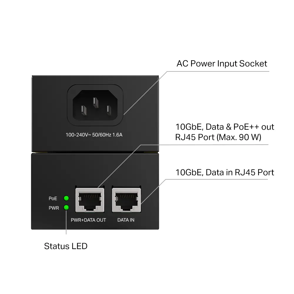 TP-LINK Omada 10G PoE++ Injector - image 2