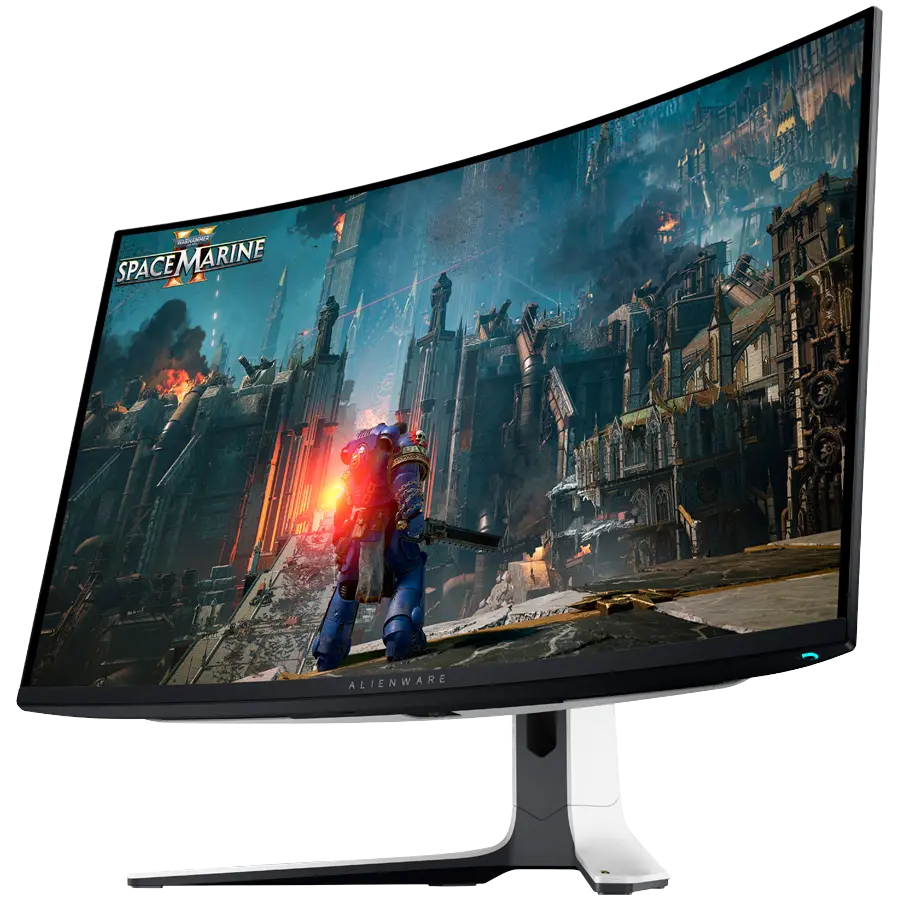 Dell Alienware AW3225QF Gaming Monitor, 32"(31.6") QD OLED UHD 3840x2160 240Hz AR, 1000 cd/m2 (HDR peak), 1m:1, 0.03ms, 178/178, 1xDP 1.4, 2xHDMI 2.1, 1xUSB Type-B up, 2xUSB Type-A down, 1xUSB Type-C down, NVIDIA G-SYNC, Height, Tilt, Swivel, Pivot - image 1