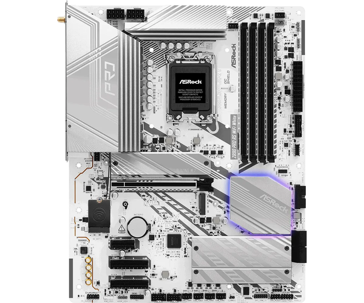 ASROCK Z890 Pro RS WiFi White ATX LGA1851 DDR5 - image 1