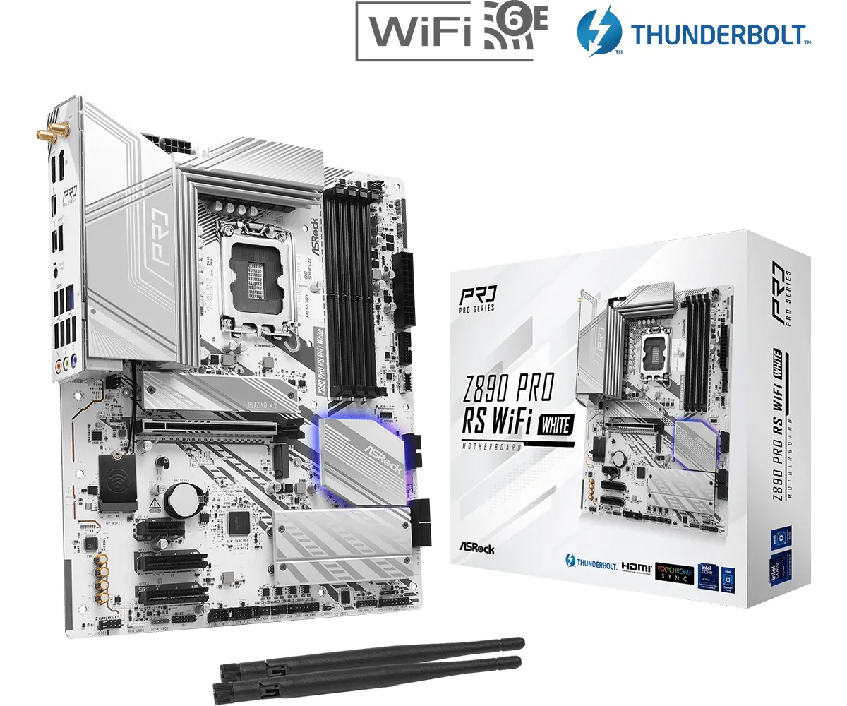 ASROCK Z890 Pro RS WiFi White ATX LGA1851 DDR5 - image 4