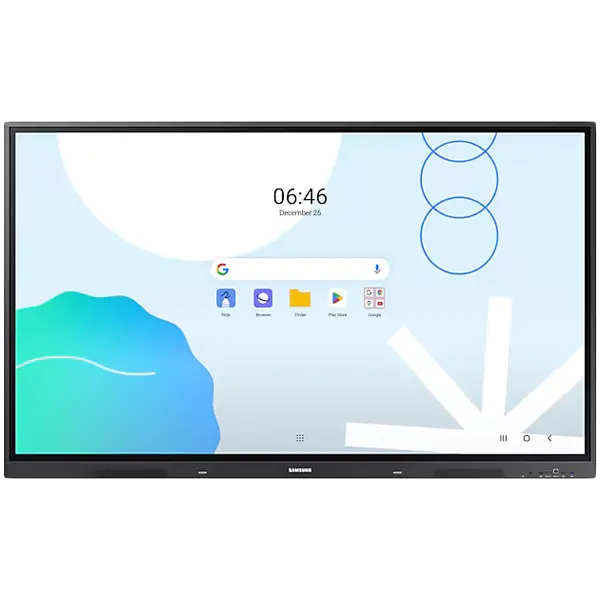 Samsung LH75WADWLGCXEN Interactive E-Board WA75D 75" Android OS 4K Digital Flipchart TOUCH, Mirroring, Wi-Fi, Black