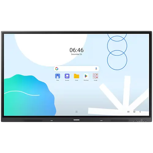 Samsung LH75WADWLGCXEN Interactive E-Board WA75D 75" Android OS 4K Digital Flipchart TOUCH, Mirroring, Wi-Fi, Black