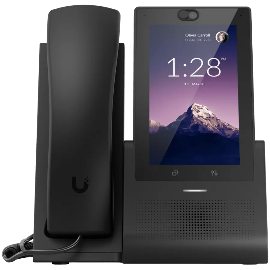 Ubiquiti UTP-Touch Versatile desktop smartphone that eliminates the learning curve 5" touch display, Ergonomic handset with mute button