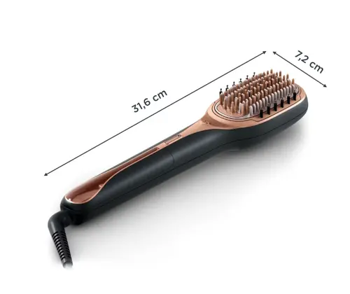 Електрическа четка за коса, Rowenta CF9940F0 Hair Therapist Steam Brush  Black - image 2