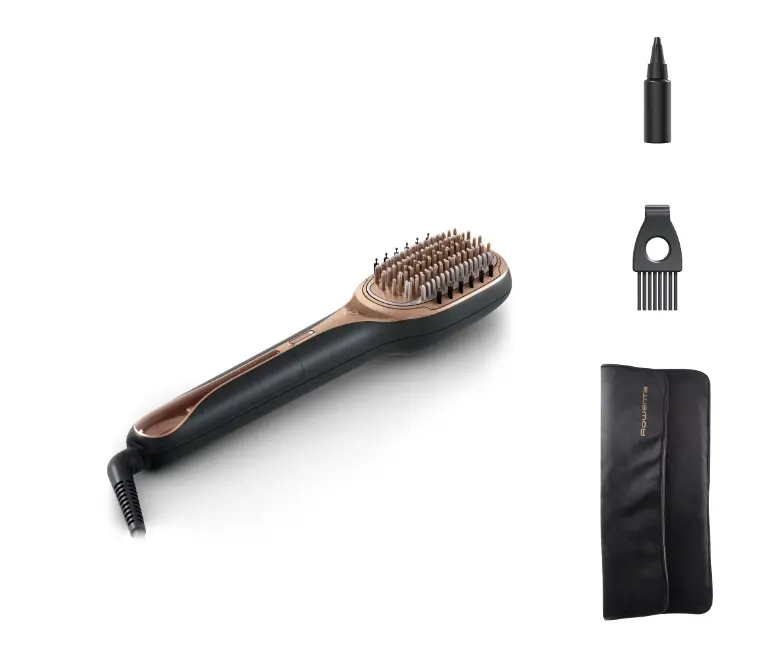 Perie electrică pentru păr, Rowenta CF9940F0 Hair Therapist Steam Brush Negru - image 3
