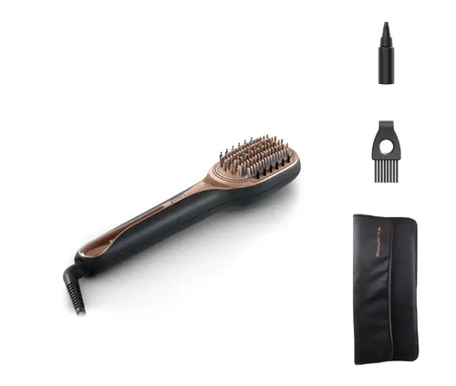 Електрическа четка за коса, Rowenta CF9940F0 Hair Therapist Steam Brush  Black - image 3