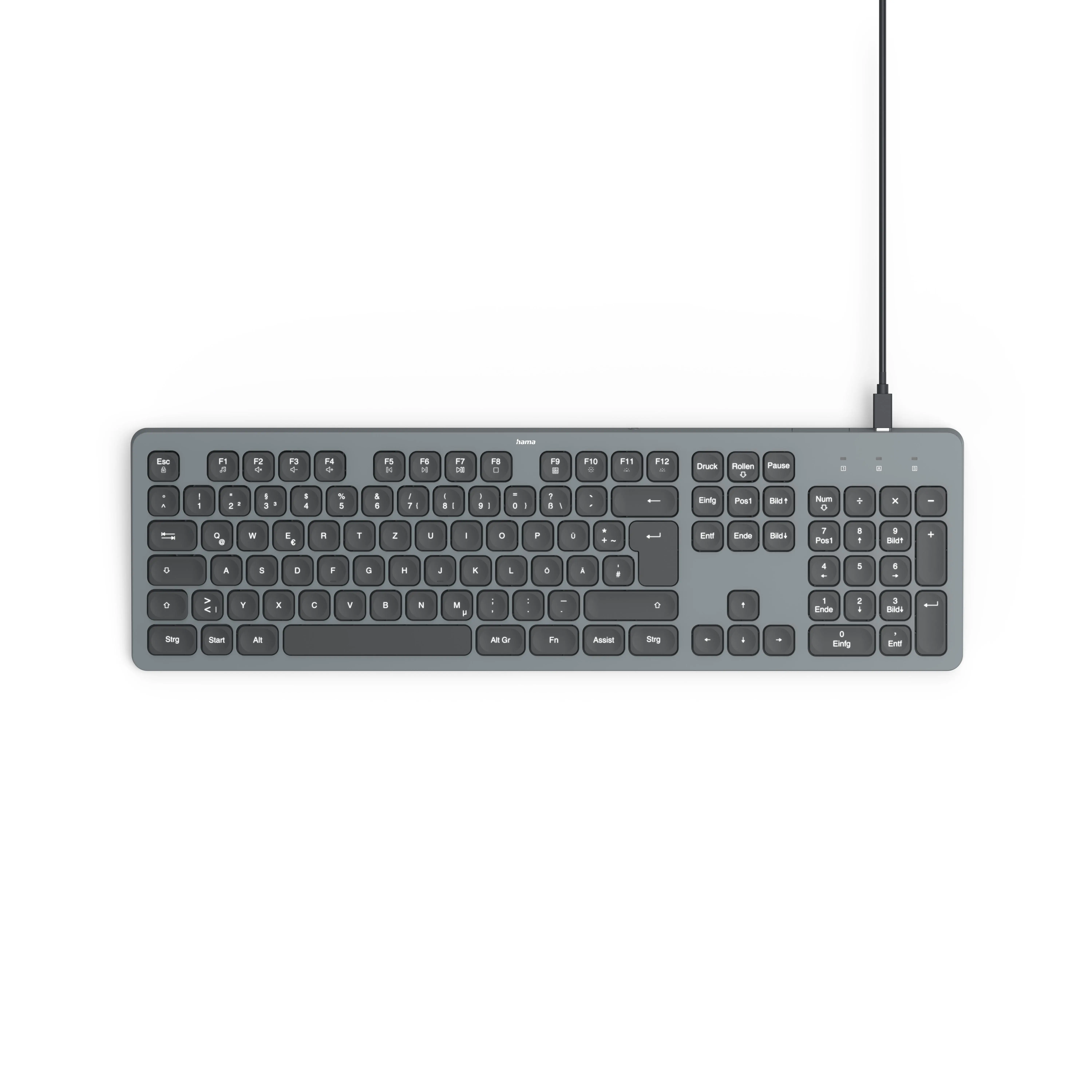HAMA Жична Клавиатура "CK-400", Х-структурна, USB-A, USB-C, AI бутон, светеща - image 3