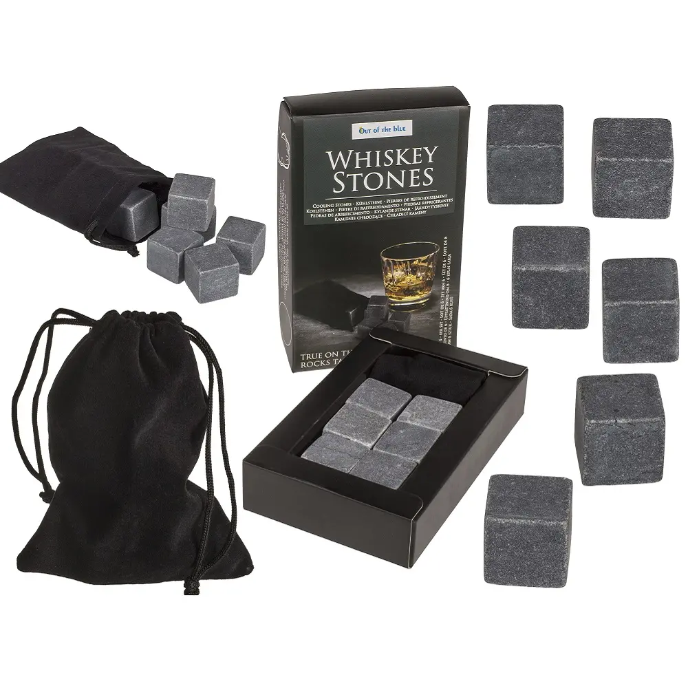 Πέτρινοι κύβοι ψύξης Whisky Stones, 6 τεμ