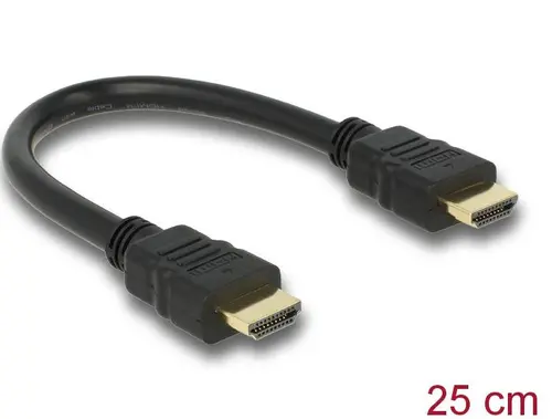 Кабел Delock High Speed, HDMI мъжко - HDMI A мъжко, 4K, 0.25 m, Ethernet - image 1