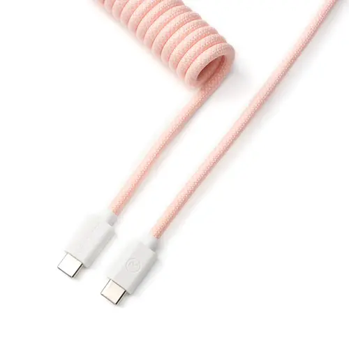 Cablu pentru tastatură Keychron Coiled Aviator Light Pink - 1