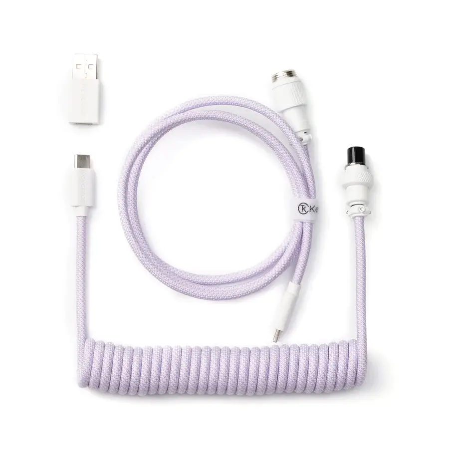 Кабел за клавиатура Keychron Coiled Aviator Light Purple - image 1