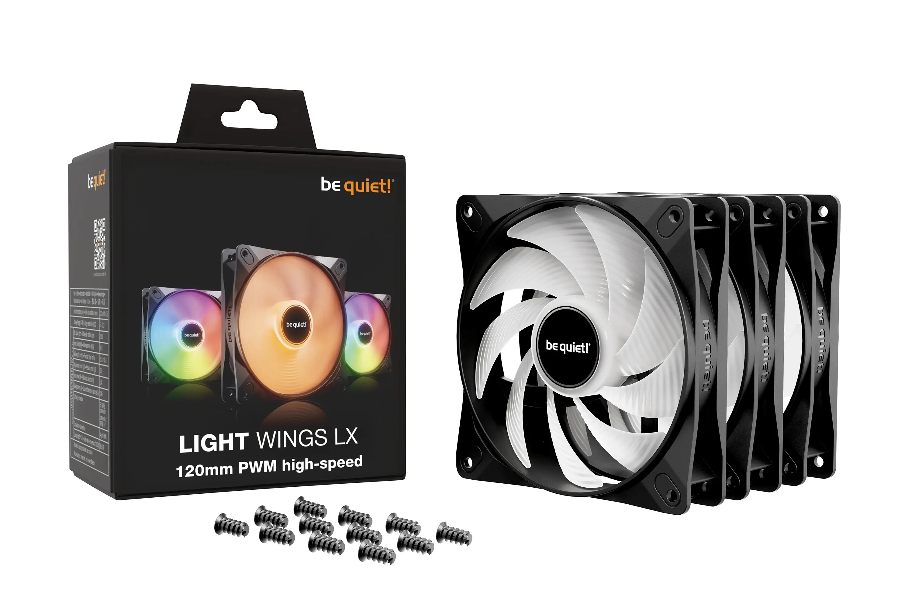 be quiet! комплект вентилатори Fan Pack 3-in-1 3 x 120mm - LIGHT WINGS LX 120mm PWM high-speed Triple-Pack - image 4