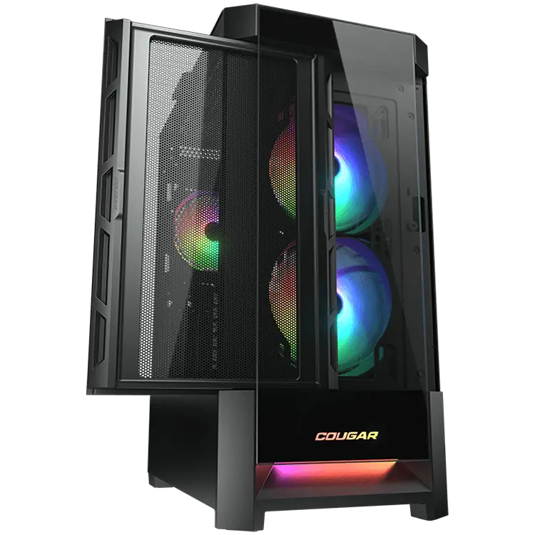 COUGAR DUOFACE RGB PC Case, Mid Tower, Black - image 1