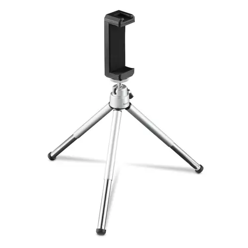 HAMA Μίνι τρίποδο "Fancy 2in1" για κινητό τηλέφωνο και φωτογραφική μηχανή 1/4", 16 εκ., ασημί - 2