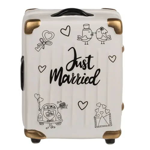 Pușculiță ceramică valiză, Just Married - 1