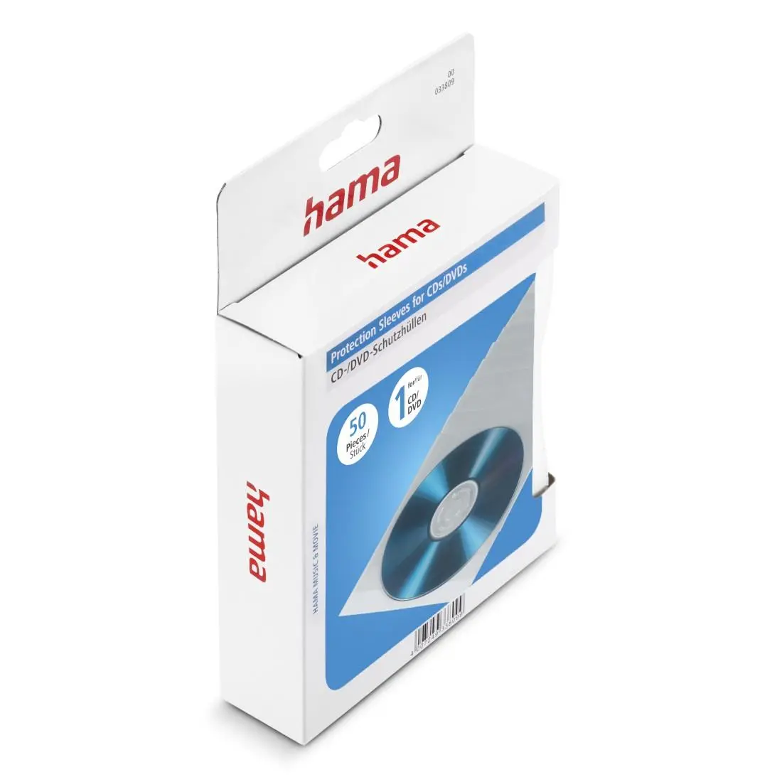HAMA Προστατευτικοί φάκελοι για CD/DVD, 50 τεμ., διαφανείς - image 2