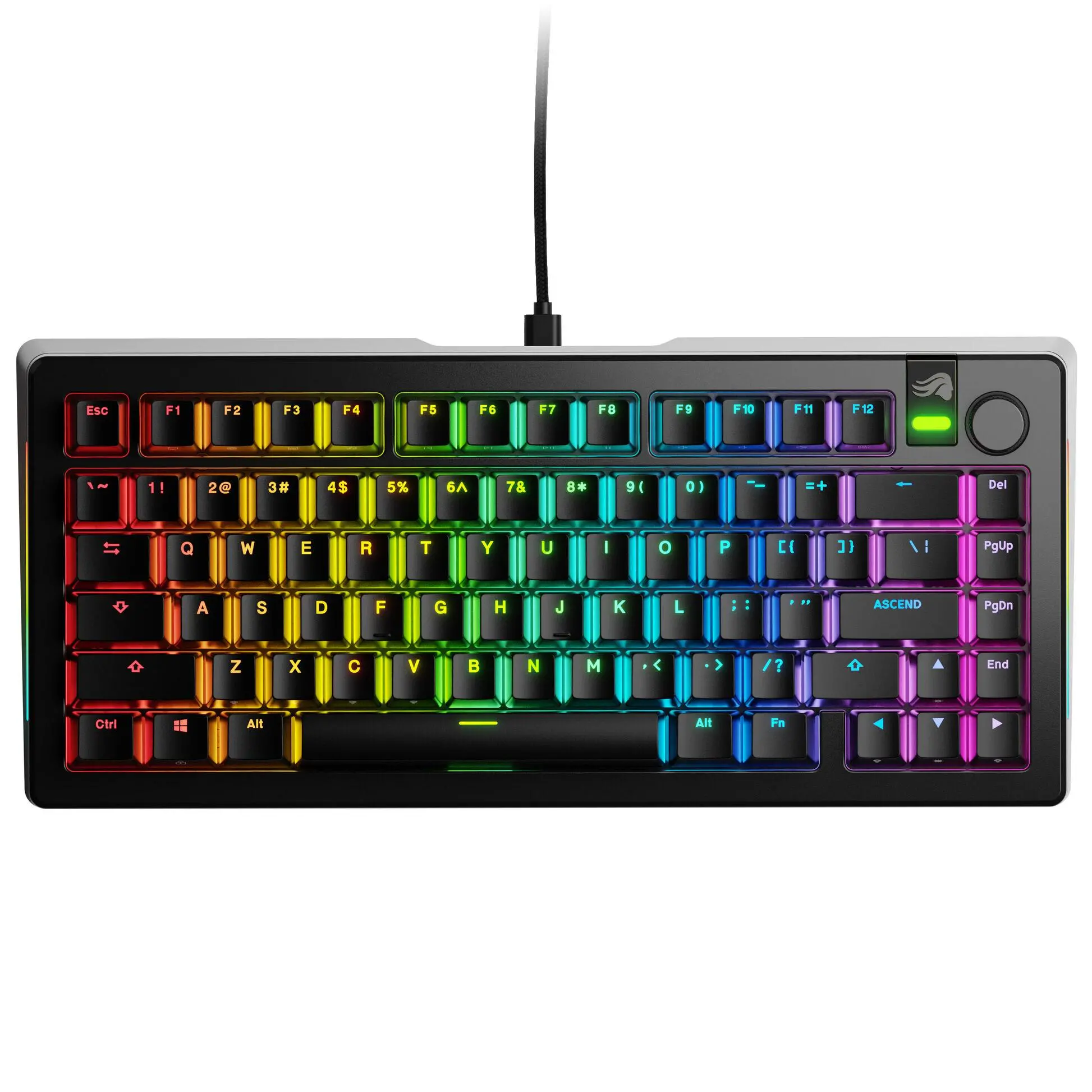 Геймърска механична клавиатура Glorious GMMK 3 Pro 75% Black - Fox Linear Switches