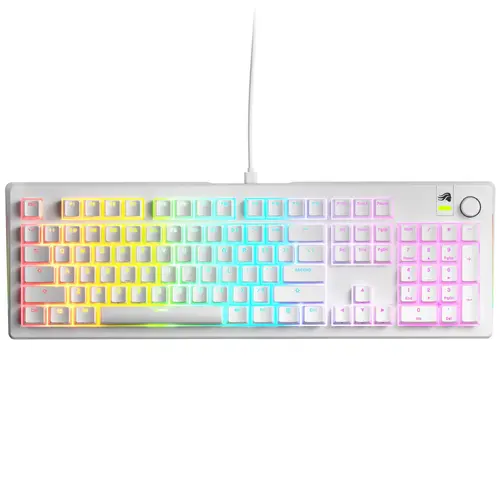 Геймърска механична клавиатура Glorious GMMK 3 100% White - Fox Linear Switches