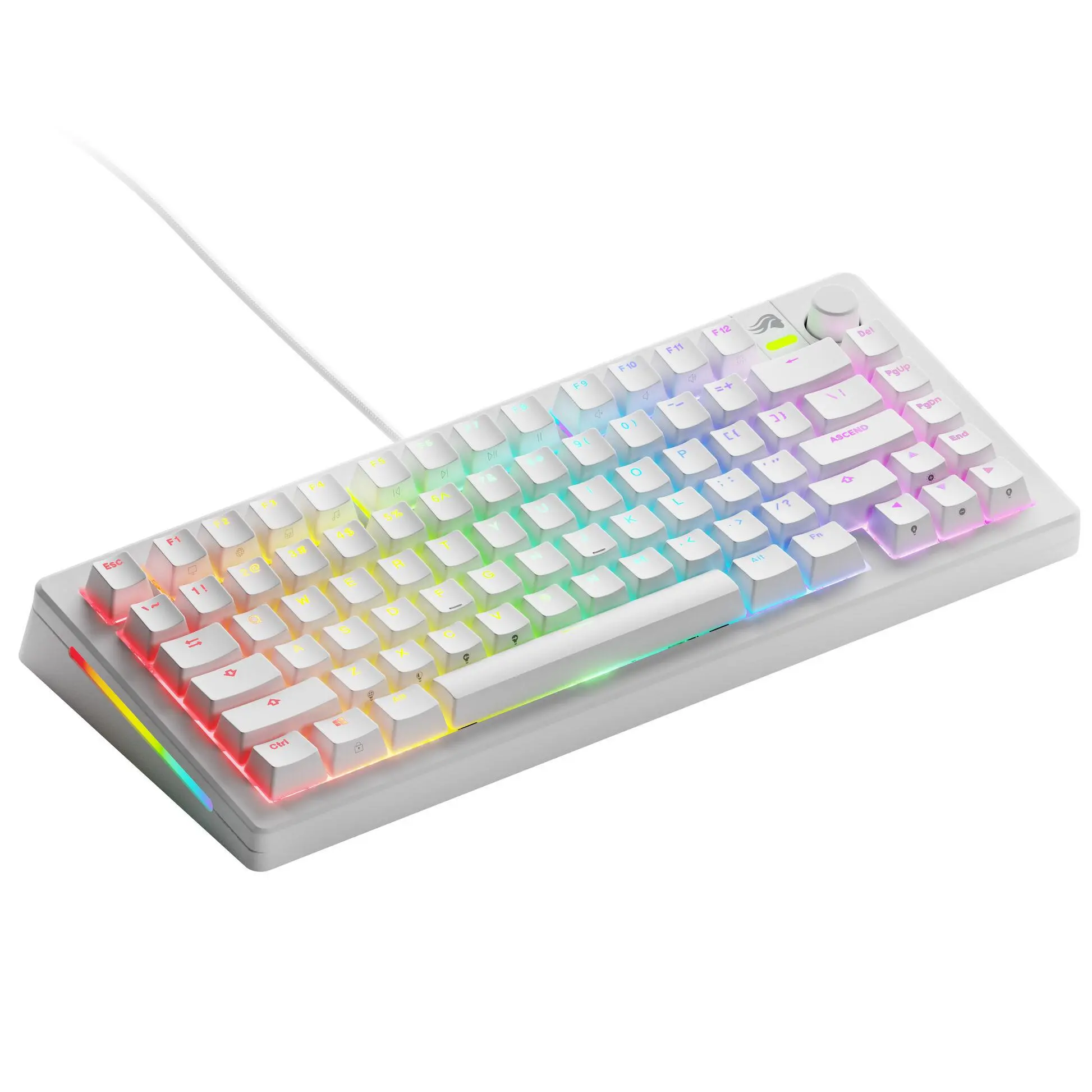 Gaming μηχανικό πληκτρολόγιο Glorious GMMK 3 75% Λευκό - Fox Linear Switches - image 1